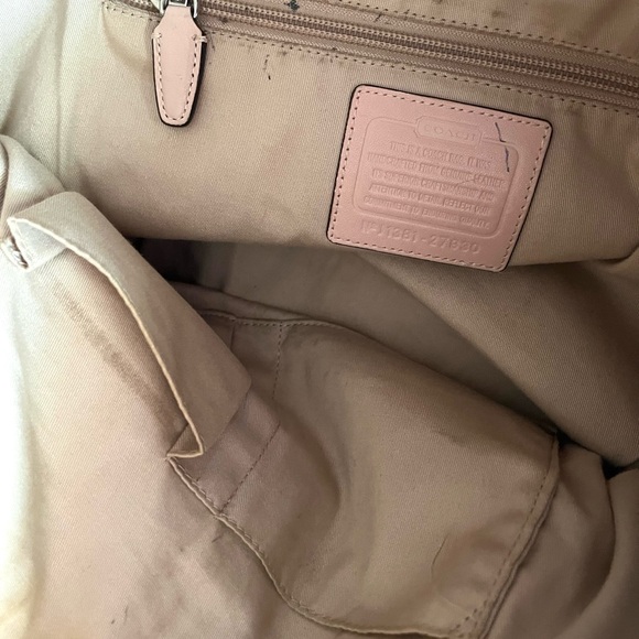 COACH Bleecker Pink Leather Tote Shoulder Bag - Picture 9 of 11